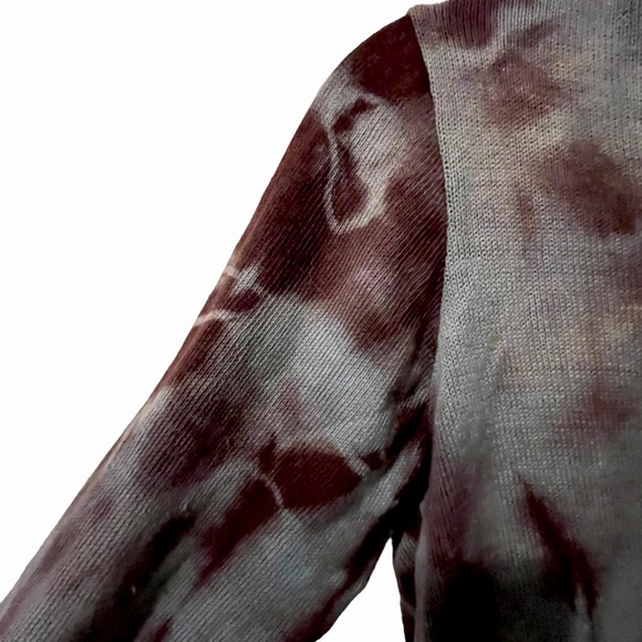 Yak n Yeti Tie Dye Blue & Dark Purple Open Cardigan Size Medium - Picture 9 of 16